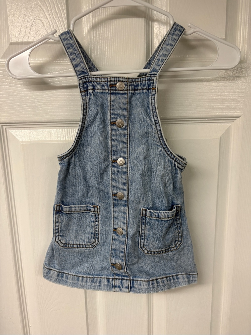 Cat & Jack Girls Classic Light Blue Denim Overall Dress size 3T
